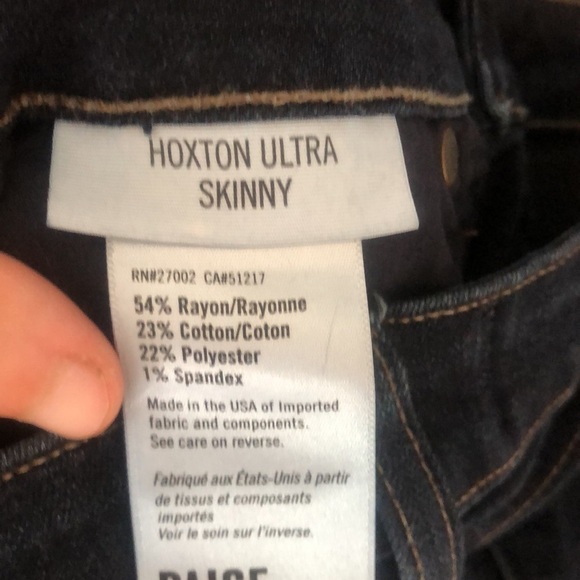 PAIGE | Hoxton Ultra Skinny dark wash jeans - Picture 8 of 8